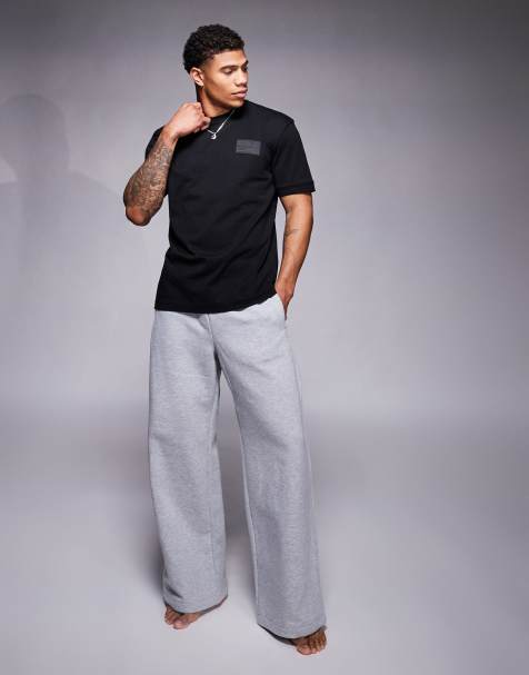Armani EA7 oversized t-shirt with patch logo in black - view 1