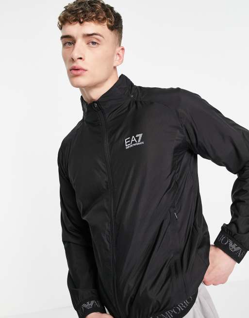 Armani EA7 packaway jacket in black