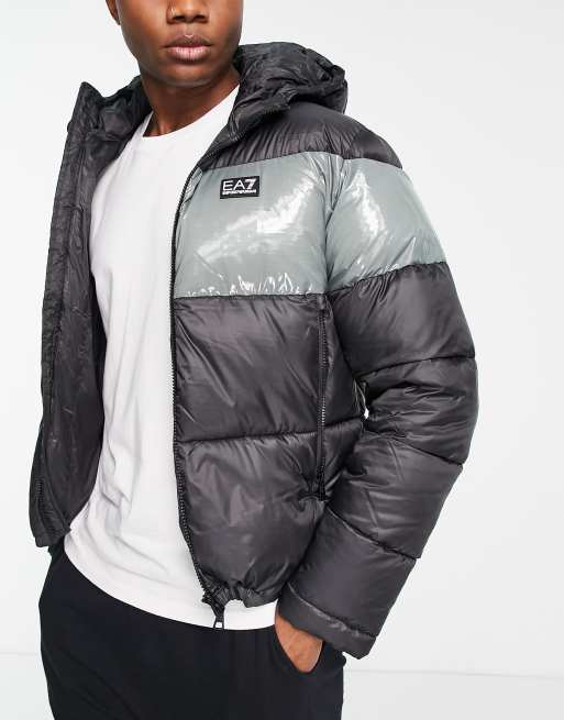 EA7 EMPORIO ARMANI Lightweight down jacket in black