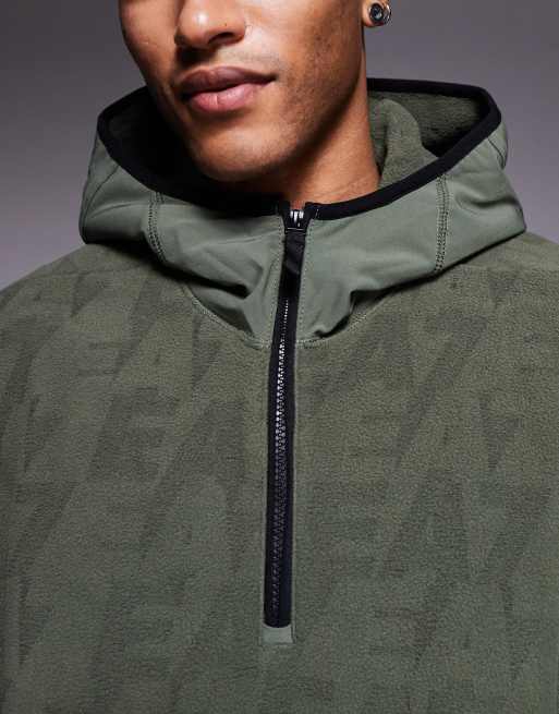 Armani EA7 - Polaire à capuche avec logo embossé - Vert, 5 de 5