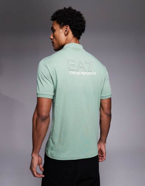 Armani EA7 polo in dark green - view 1