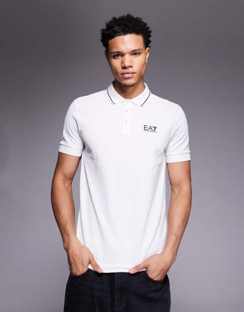 Armani - EA7 - Poloshirt met korte mouwen in wit - view 1