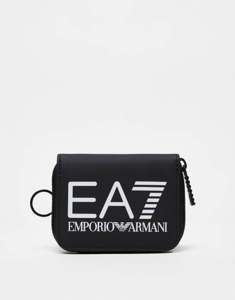 Armani - EA7 - Portemonnee met rits rondom en logo in zwart/wit - view 1
