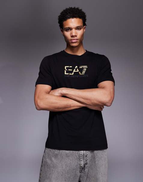 Armani – EA7 – Premium – Svart t-shirt med logga - view 1