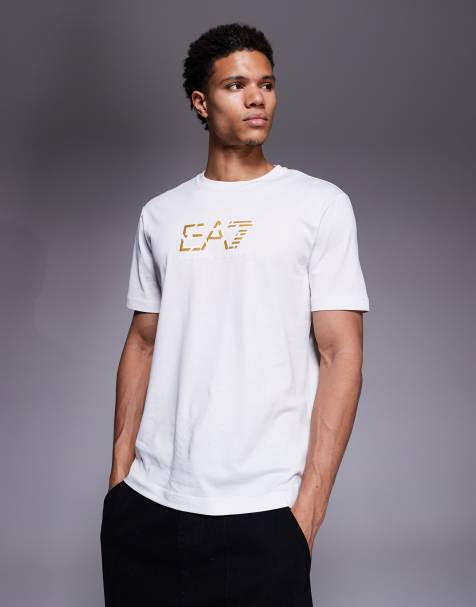 Armani - EA7 - Premium T-shirt met logo in wit - view 1