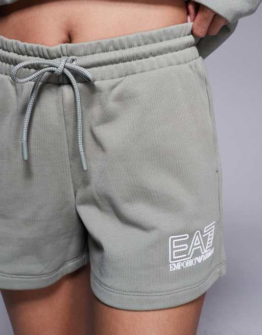 Armani - EA7 - Salviegrønne sweat-shorts med logo - Del af sæt, 5 af 5