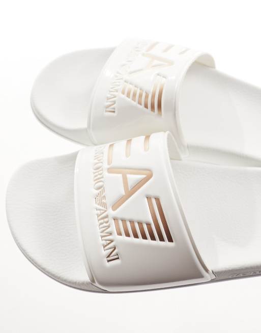 Pink best sale armani sliders