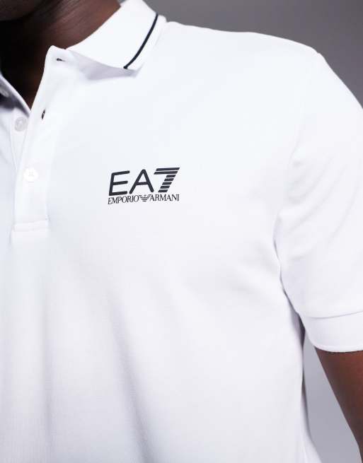 Logo Ea7 Polo Cheap Armani EA7 Short Sleeve Tipped Logo Polo Shirt