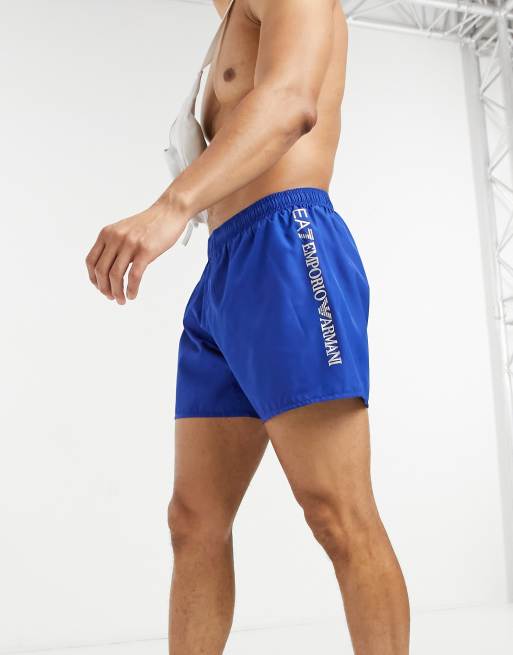 blue armani shorts