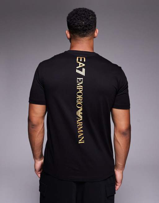 Armani EA7 small logo t-shirt in black, 2 of 4
