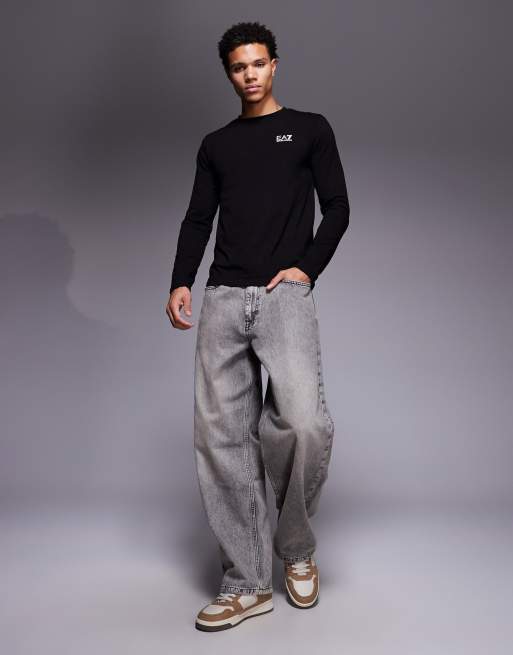 Armani - EA7 - Sort trænings-T-shirt med lange ærmer, 2 af 5