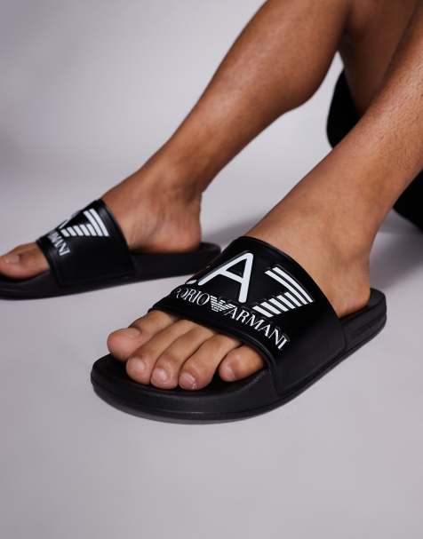 Armani - EA7 - Sorte strandsliders med logo - view 1