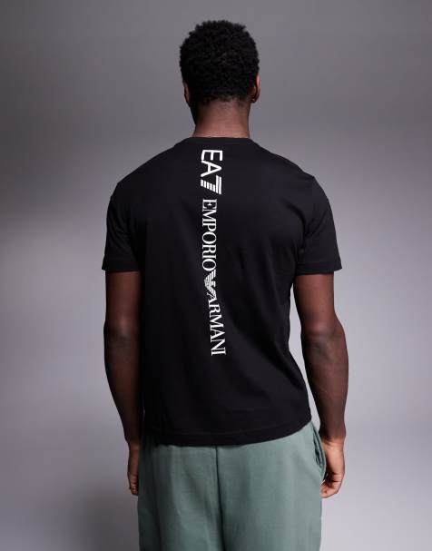 Armani – EA7 – Svart t-shirt med rund halsringning och logga - view 1