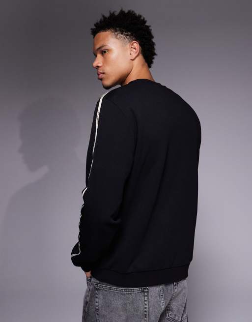 Armani EA7 sweatshirt with logo tape detail in black, 3 of 5