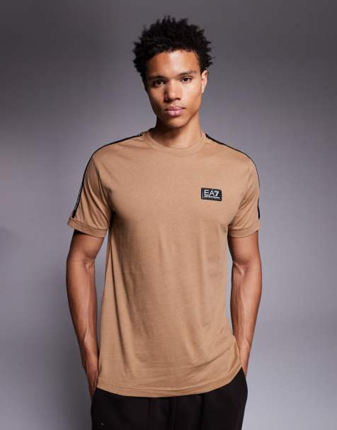 Armani - EA7 - T-shirt à bande logo - Taupe foncé - view 1