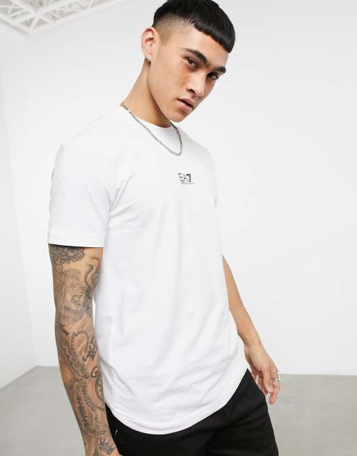 Armani EA7 T-shirt bianca con logo centrale ASOS