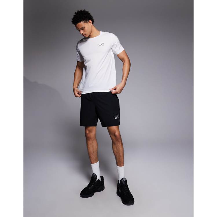 Emporio Armani - EA7 - Pantaloncini da bagno rossi con logo