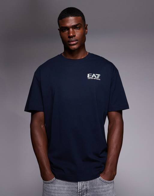 Armani EA7 t-shirt in dark blue, 3 of 5