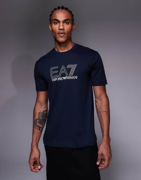 Armani – EA7 – T-Shirt in Marineblau - view 1