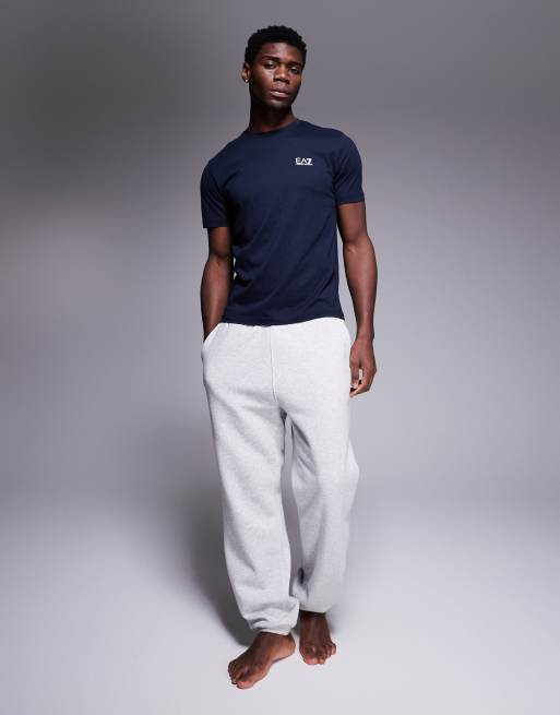 Armani - EA7 - T-shirt met ronde hals en logo in marineblauw, 3 van 4
