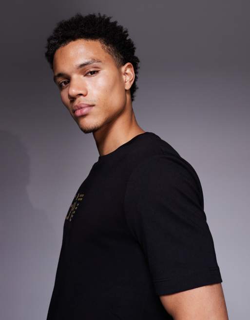 Armani EA7 - T-shirt nera premium con logo, 4 di 5