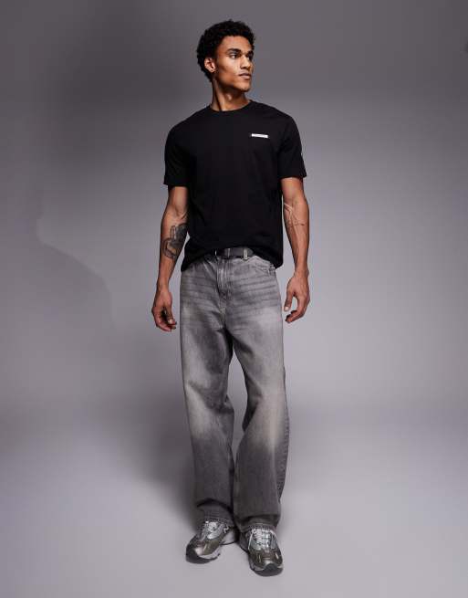 Armani EA7 - T-shirt ras de cou à bande griffée - Noir , 2 de 5