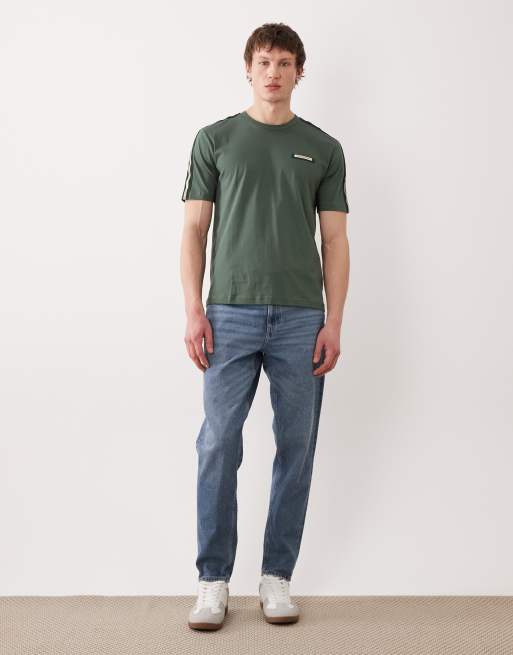 Armani EA7 - T-shirt ras de cou à bande griffée - Vert , 3 de 5