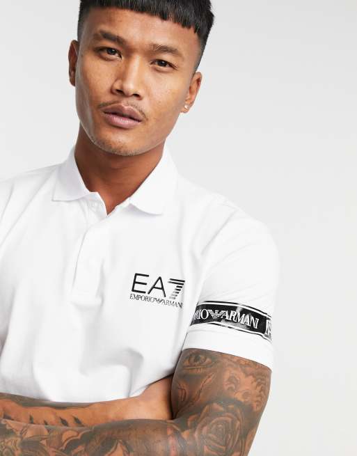 White ea7 hot sale polo