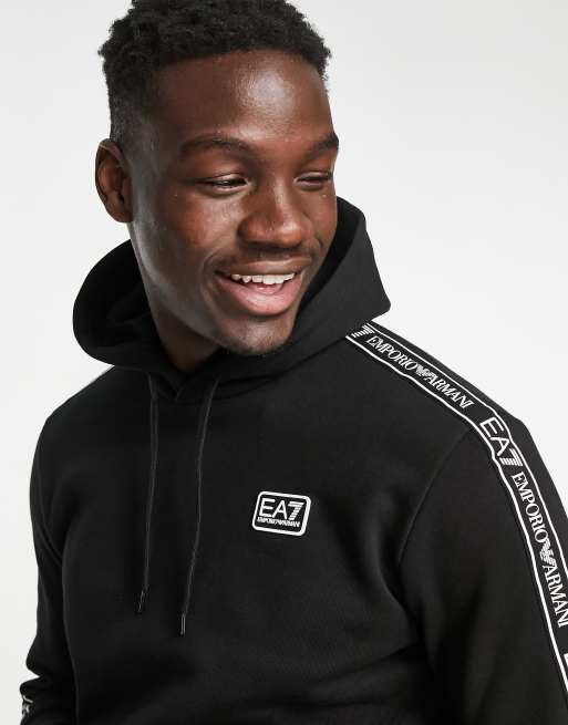 Ea7 micro 2025 tape hoodie