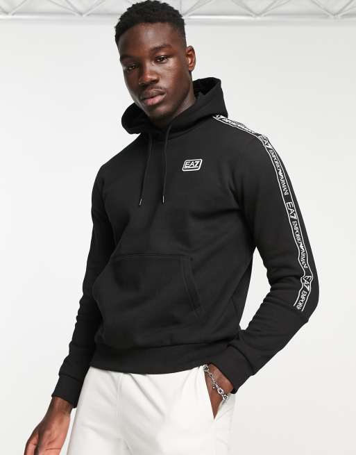 Ea7 logo outlet hoodie