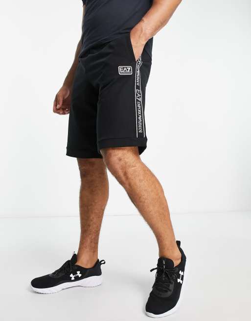 Armani EA7 taped shorts in black | ASOS