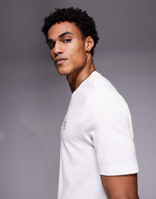 Armani - EA7 Tennis Club - Cremehvid T-shirt med korte ærmer, 4 af 5