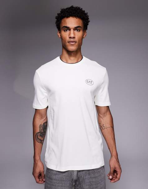 Armani – EA7 – Tennis Club – Gräddvit t-shirt med korta ärmar - view 1