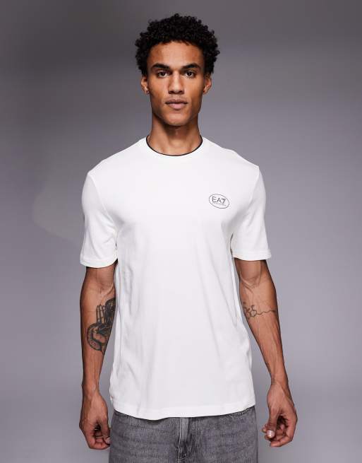 Armani EA7 - Tennis Club - T-shirt a maniche corte color crema