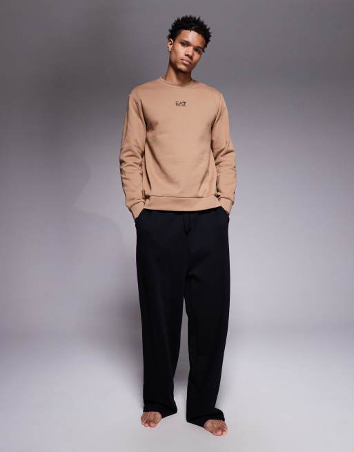 Armani EA7 train core central logo sweatshirt in stone, 2 of 5