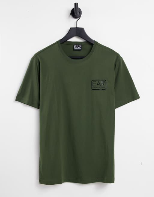 Armani EA7 Train Core ID logo t shirt in khaki