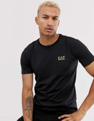 black and gold armani t shirt