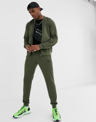 khaki armani tracksuit