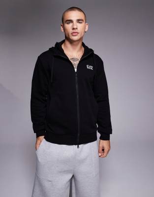 Armani - Train Core - Kapuzenjacke in Schwarz mit Logo Schwarz 36