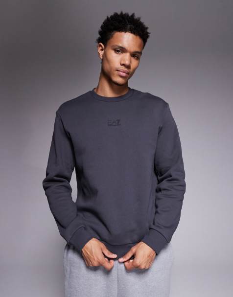 Armani - EA7 Train Core - Koksgrå sweatshirt med centralt logo - view 1