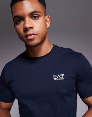 Ea7 Armani  Train Core Logo T-shirt In Blue