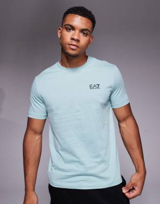 Ea7 Armani  Train Core Logo T-shirt In Blue