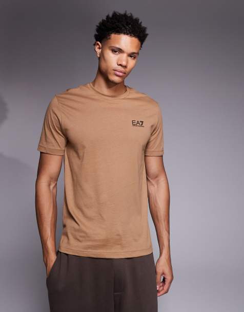 Armani EA7 train core logo t-shirt in stone - view 1
