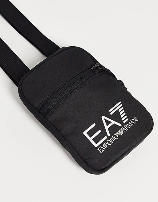 Armani EA7 Train Core mini logo pouch bag in black