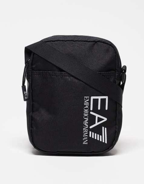 Armani EA7 Train Core mini logo pouch bag in black - view 1