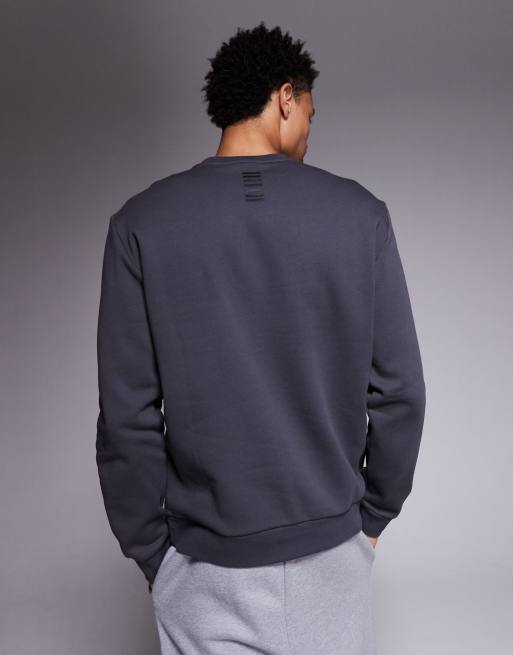 Armani EA7 Train Core – Sweatshirt in Anthrazit mit mittigem Logo, 3 von 5