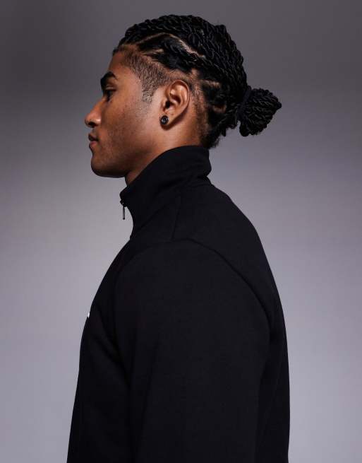 Armani – EA7 Train Core – Sweatshirt in Schwarz mit Logo und kurzem Reißverschluss, 4 von 5