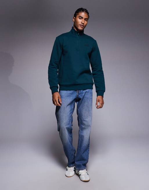 Armani - EA7 Train Core - Sweatshirt met korte rits en logo in blauwgroen, 2 van 5