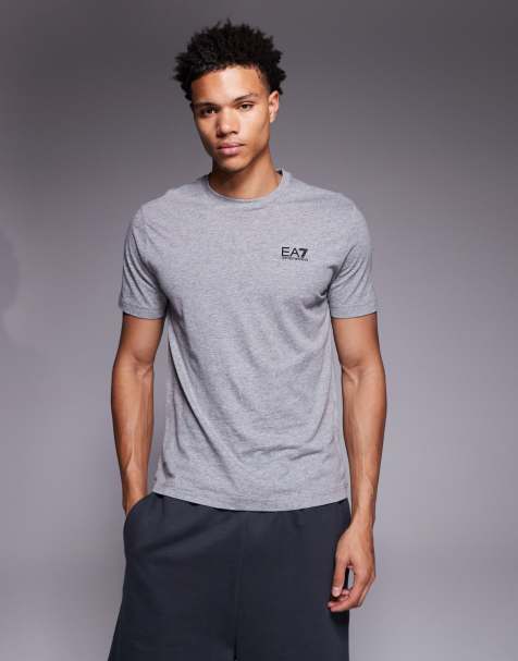 Armani – EA7 Train Core – Szary T-shirt z logo - view 1