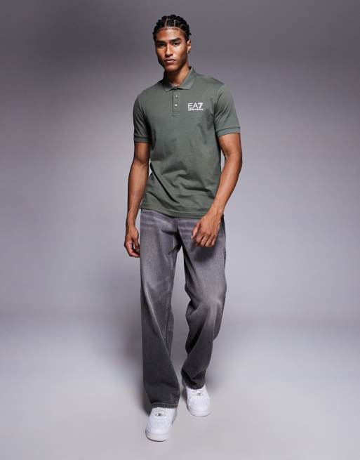 Armani – EA7 Train – Polohemd in Grün mit EA7-Logo, 2 von 5